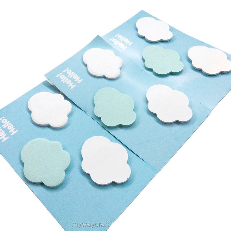 Cute Clouds Shape Mini Memo Pad Stationery Sticky Notes