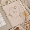 Natural Linen Unisex Baby Memory Book Scrapbook Baby Books For Boy Or Girl New Baby Planner