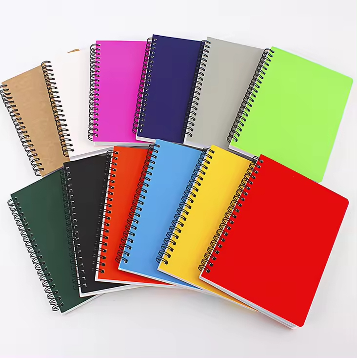 A5 60Sheets Solid Colors Composition Book Spiral Notebook for Student School Supplies
