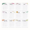 2024 Lovely Floral Monthly Wall Calendar Custom Printing for Daily Use