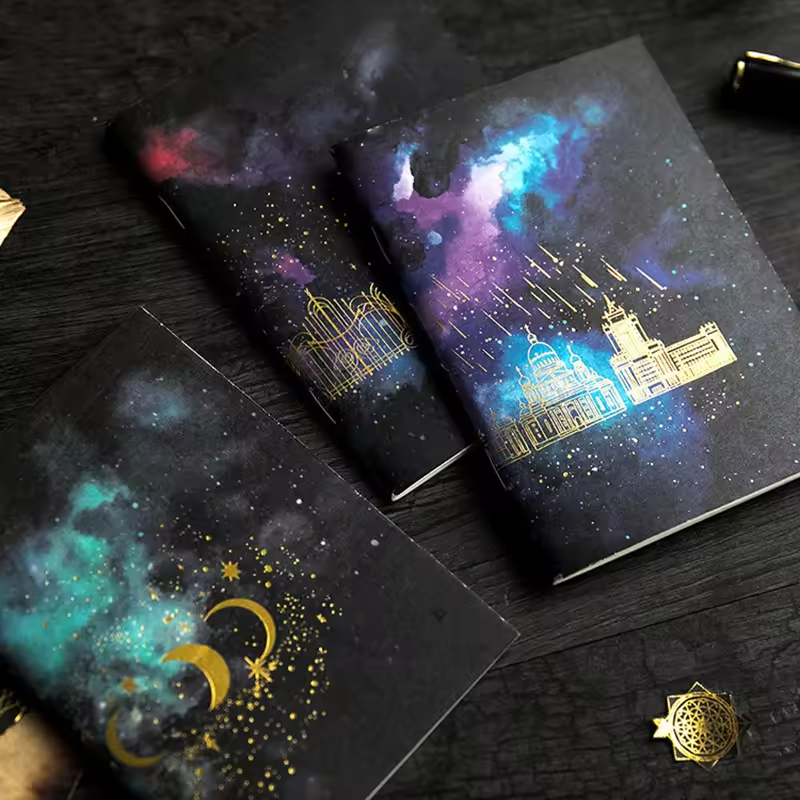 Creative Colorful Star Saddle Stitching Writing Note Book Custom