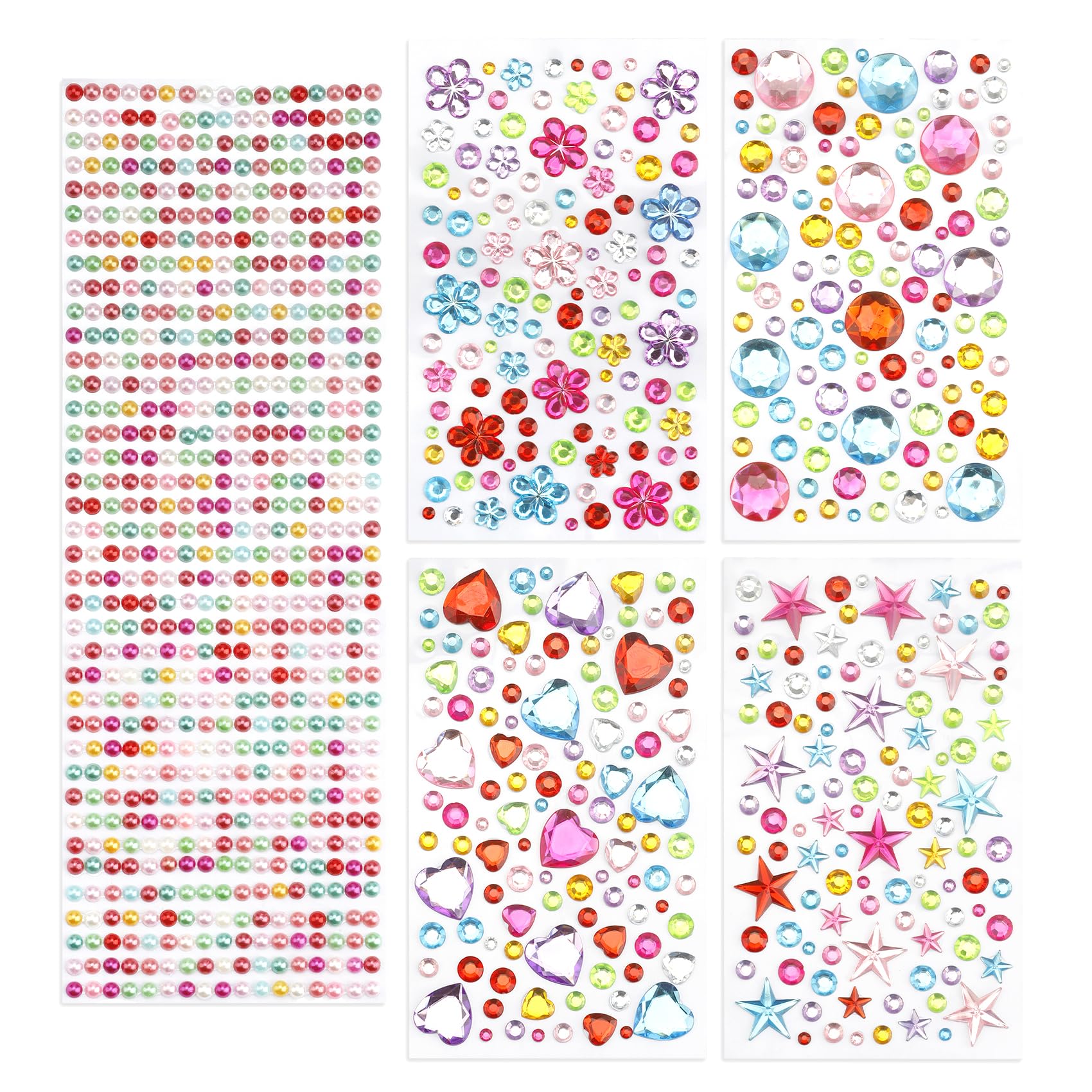 Adhesive Gems Decorative Crystal Diamond Acrylic Sticker DIY Gemstone Diamond Sticker