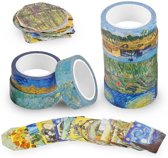 Custom Stickers Inspired Washi Tape Flower Sticker Sheet for Arts DIY Crafts Gift Wrapping Scrapbook