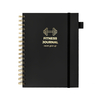 Spiral Bound Black Paper Log Durable Fitness Journal & Workout Planner for Men & Women's Gym And Home Exercise Tracking