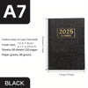 Sparkle Glitter 2025 Elegant Faux Leather A7 Calendar Notebook 365 Days & Weekly Planner Portable Pocket Diary