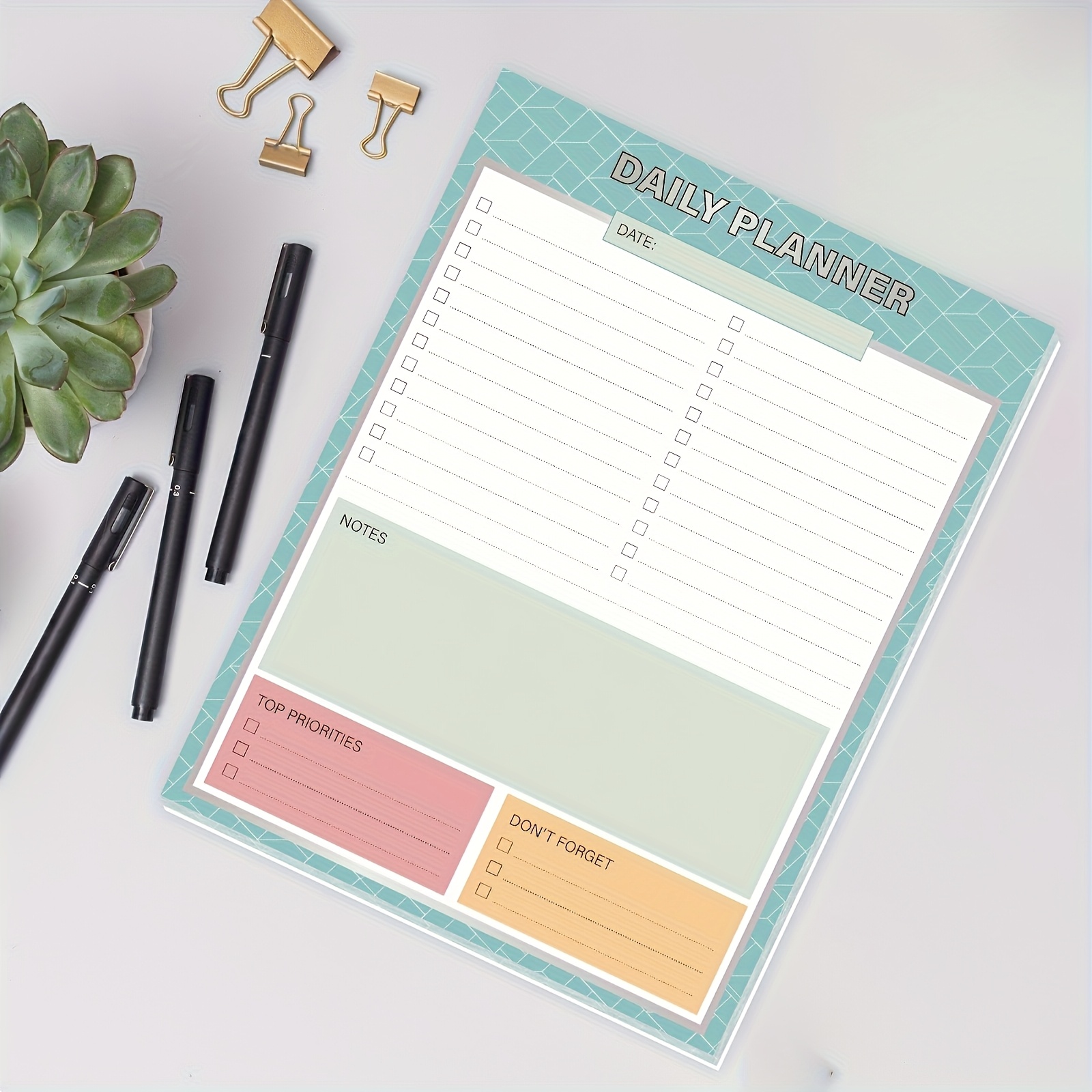 Custom Printing Undated Notepad for Daily Planning, Featuring a Checklist for Tasks And Goals