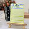 Plan of Attack Daily Planner Notepad - English Language Adult To-Do List for Maximum Productivity, Goal-Oriented Task Management