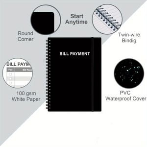 Monthly Bill Organizer & Planner for Personal Budgeting Financial Payments Checklist Organizer Bill Tracker Notebook Planner