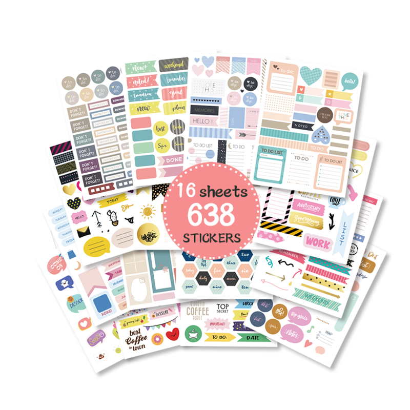 New Design 2021 Monthly Weekly Daily Planner With Stickers Custom Planner Stickers Sheets 