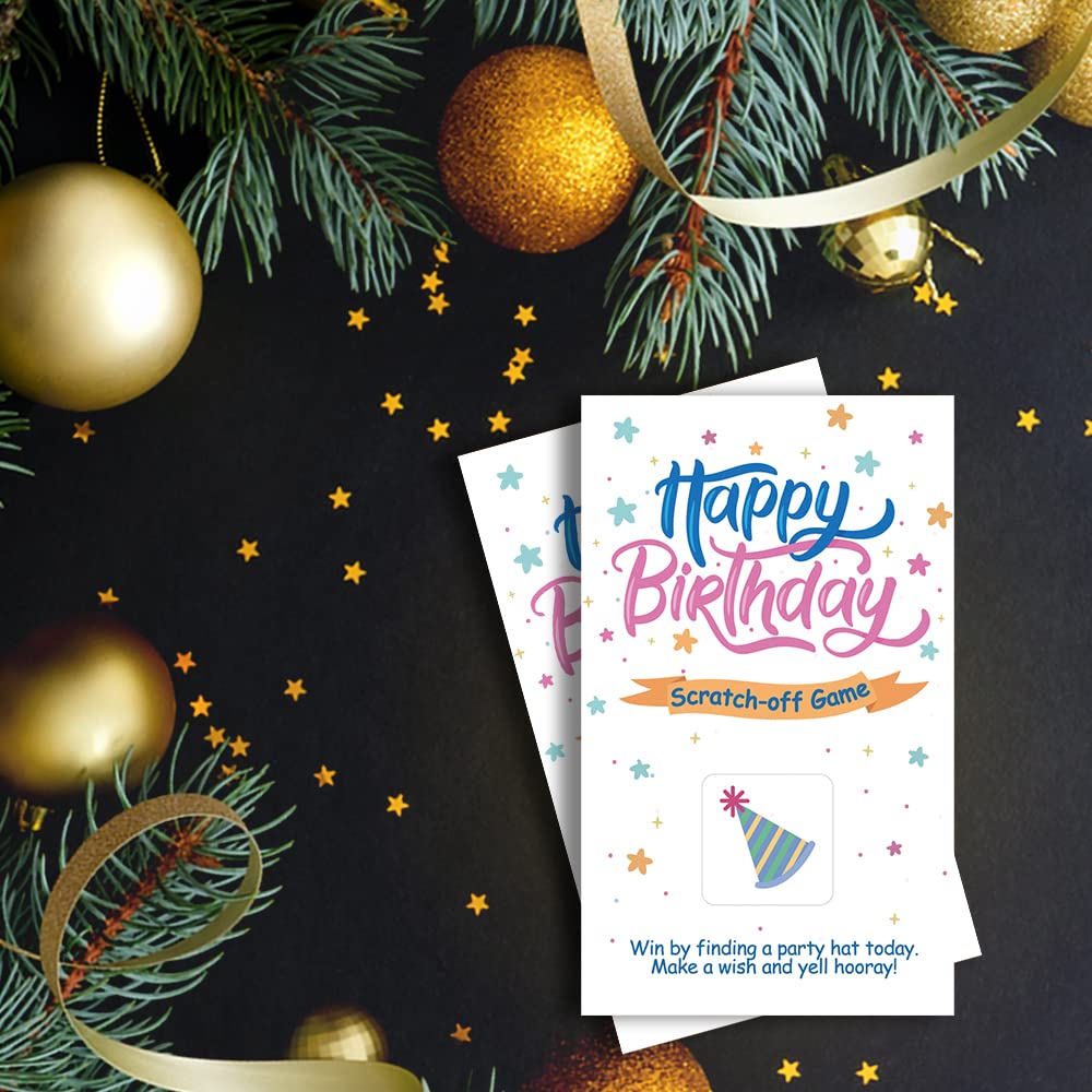Adult Happy Birthday Day Party Game Scratch Off Cards, Christmas Birthday Holiday Special Event Raffle Tickets Drawing