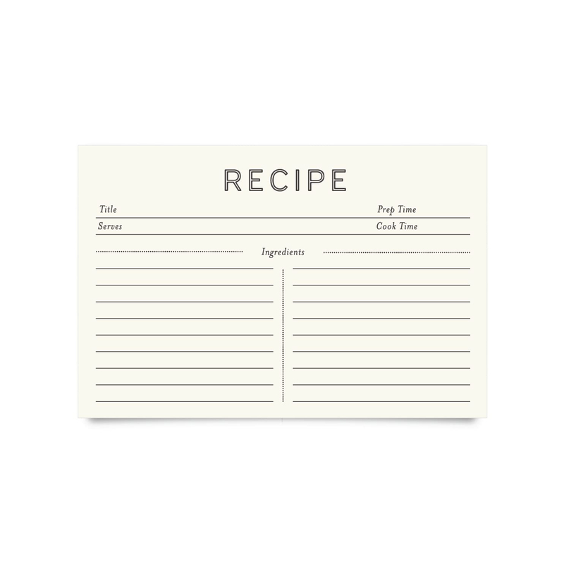 Double Sided Recipe Card Paper Kraft Paper Blank Note Cards