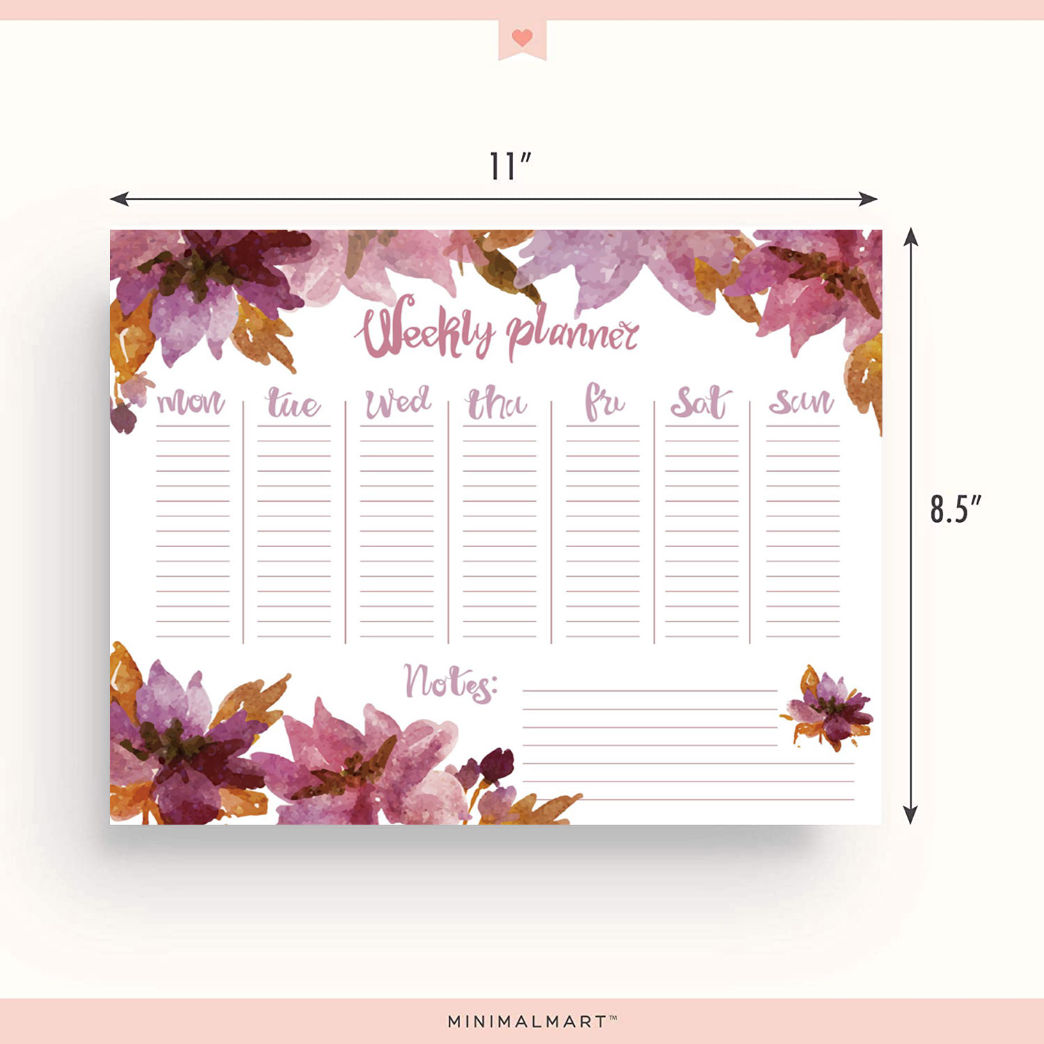 New Design Weekly Planner Custom To Do List Note Pad