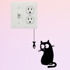 Hungry Cat See The Fish Funny Switch Board Socket Stickers