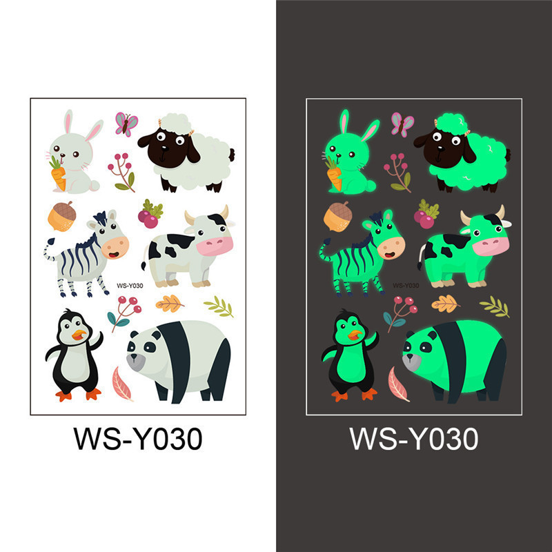 Cartoon Luminous Tattoos Stickers for Child Kids