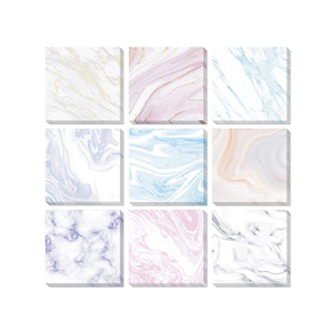Customized Marble Adhesive Sticky Note Memo Pads Self-Stick Note Pads Set for Work, Office, School