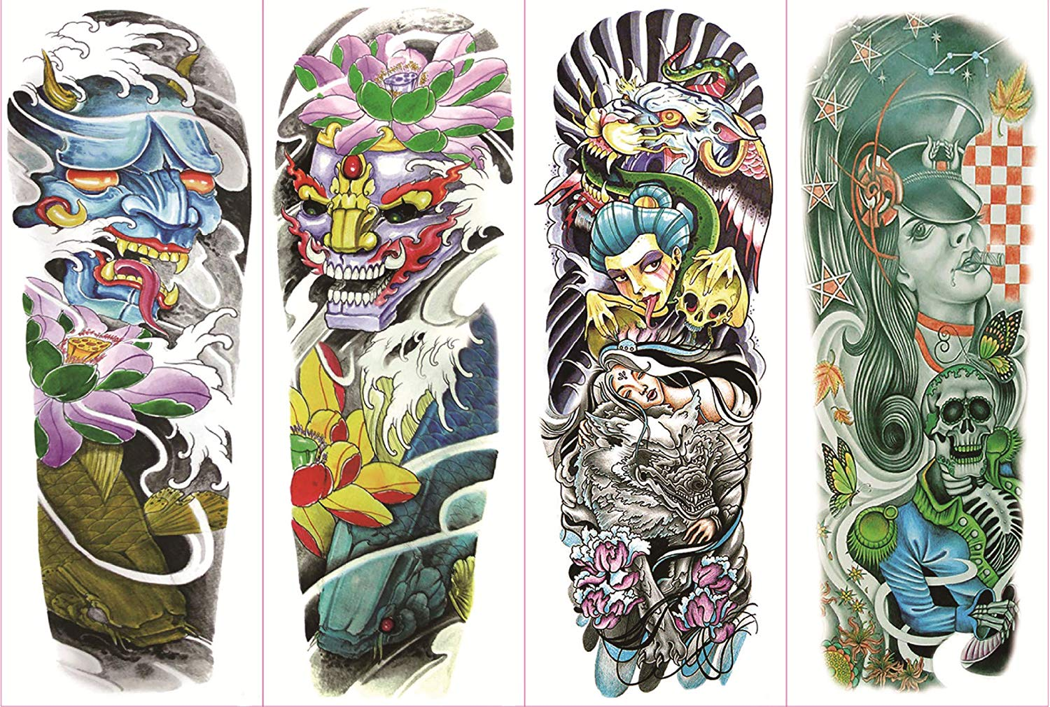 Body Art Temporary Full Arm Tattoo
