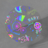 Custom Logo Pattern Design Laser Holographic Sticker Decals Beautiful Glitter Decoration Label Stickers Waterproof Printing