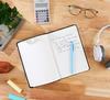 A5 Elastic Band Notebook Basics Classic Business Line Ruled Black Hardcover Notebook with Pocket