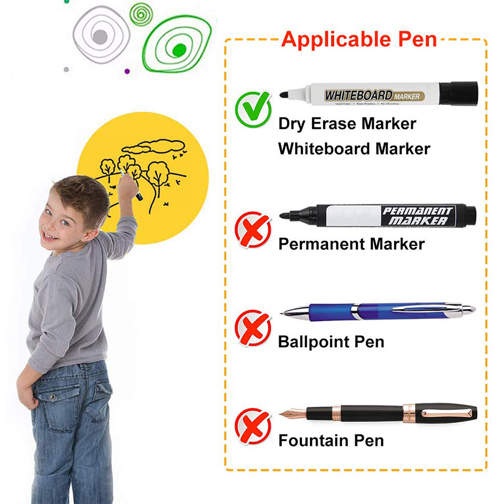 11inch Colorful Removable Dry Erase Dots Circles Whiteboard Spots And Sticker Dots for Classroom Tables