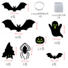 Halloween Party Window Clings Decor Scary Silhouette Spooky Glow in The Dark Halloween Luminous Bat Halloween Bat Stickers