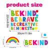 Colorful Inspirational Quotes Wall Decals Watercolor Wall Decal Wall Stickers for Classroom School Kids Bedroom