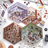 Make Your Own Coffee Shop DIY 3D Sticker Scene Room Sticker Book Quiet Book for Kids Gift Create Your Own 3D Scene