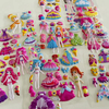 Adorable 3D Cartoon Dress-Up Girl Puffy Stickers for Toddlers, Bulk Sticker Sheets DIY Decorative Stickers for Kids' Rooms