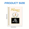 Spiral Bound Pregnancy Journal with Floral Design Golden Foil Cover Ultrasound Photo Slot Memory Diary Gift For New Moms