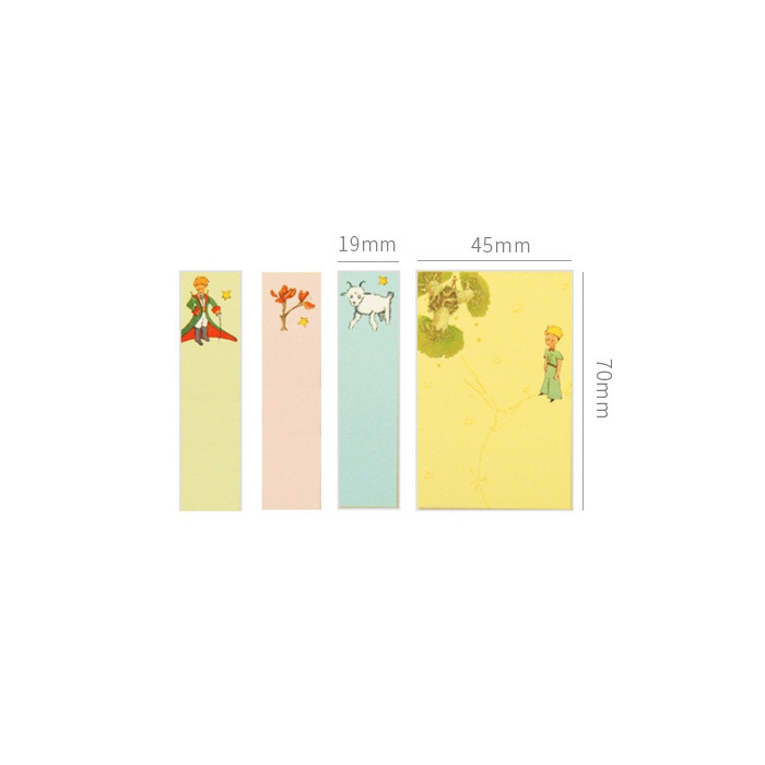 Aesthetic Stationery Cute Little Prince Sticky Memo Pad Notes Kawaii Office Supplies