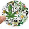 Weed Stickers Adults Vinyl Personalized Waterproof Stickers for Laptop DIY Graffiti Stickers