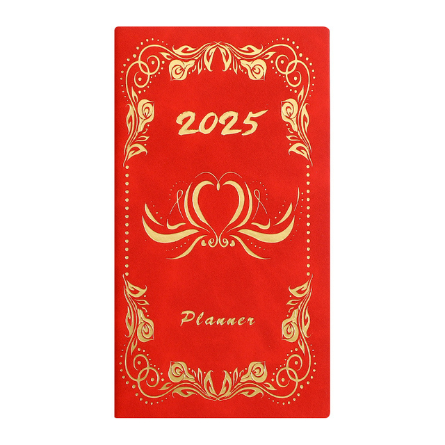 2025 A6 Luxury Free Design Service Pu Leather Cover Planner Notebooks Pocket Journal with Calendar