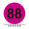 1-100 Round Colored Labels 1 Inch Self Adhesive Vinyl Number Decals For Office Inventory Storage Bins Consecutive Number Sticker
