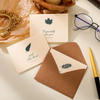 Thick Paper Matte 250GMS Greenery Small Thank You Card for Clients Customized Greeting Cards with Logo