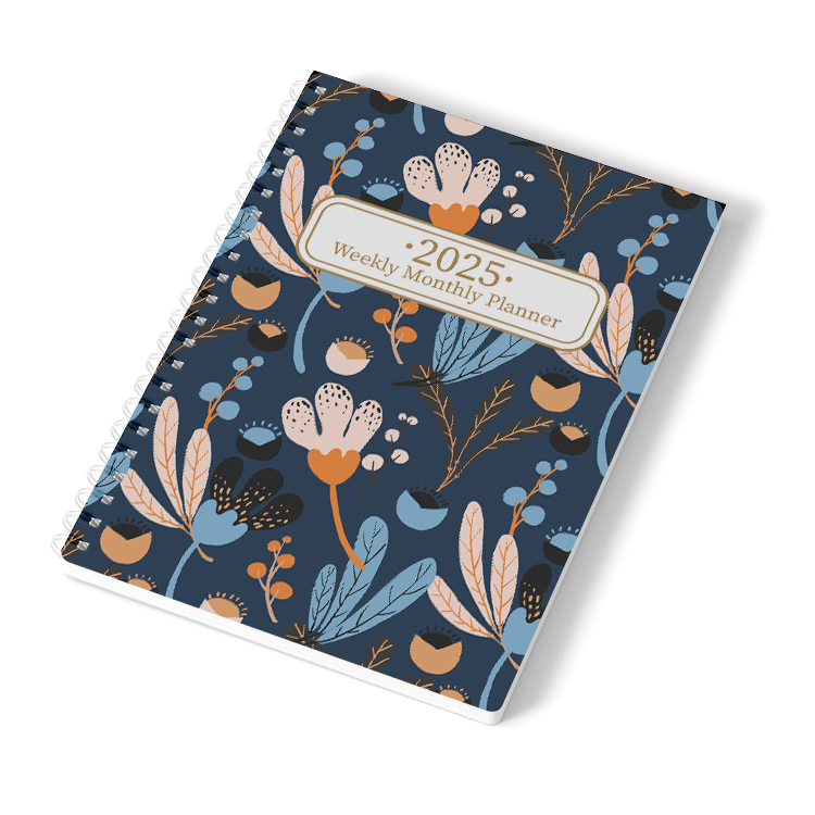 Dated Planner And Calendar Start Sunday Ruled Weekly And Monthly Jan. 2025 - Dec. 2025 Spiral Notebooks