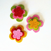 EVA Foam Puffy Die Cut Rainbow Glitter Stickers Sparkle Flower Shaped Decoration