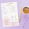 Personalized Pink Daily Planner Notepads To Do List Tear Off Notepad with Daily Checklist