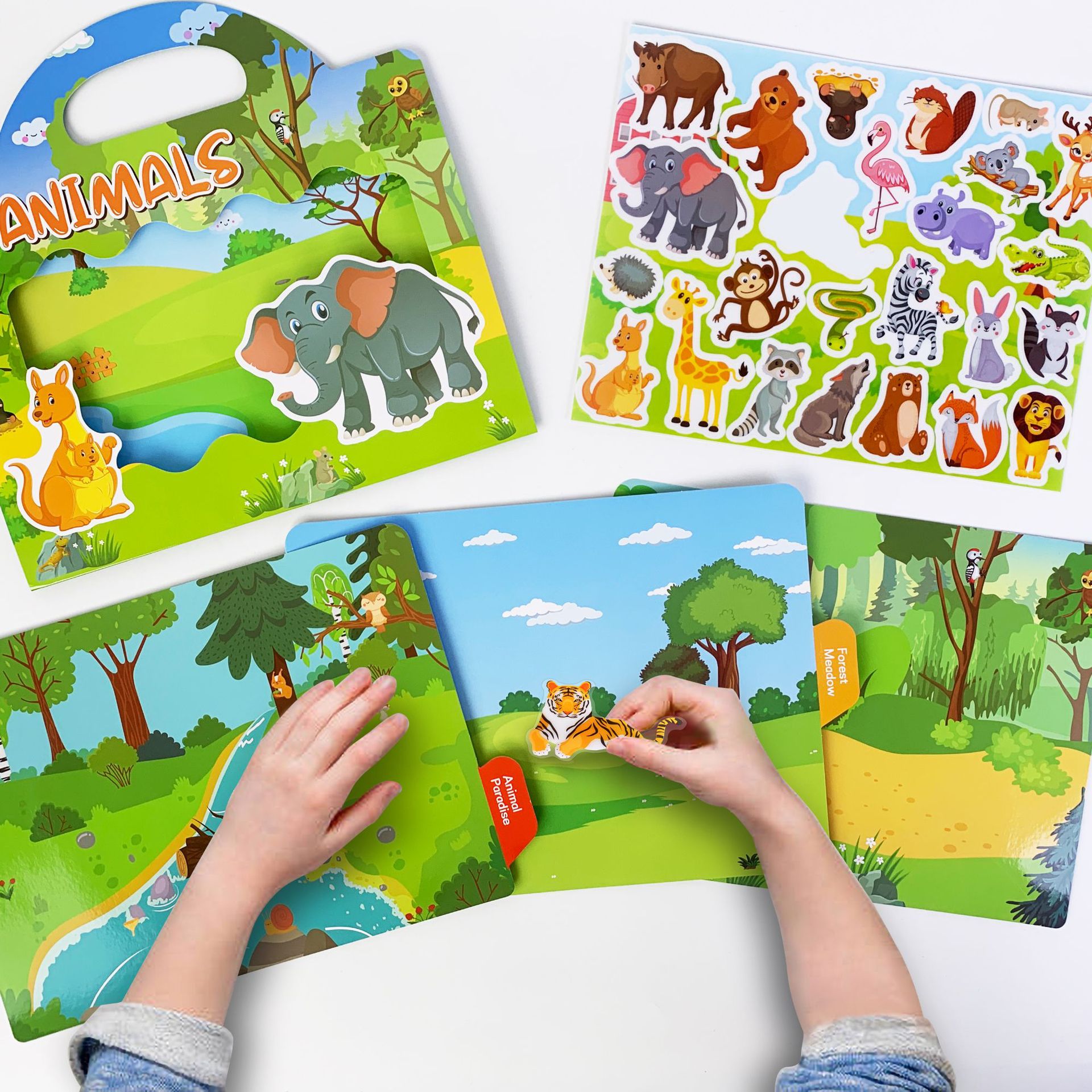 Creative Sticker Story Books for Toddlers Age 3+ Birthday Gifts