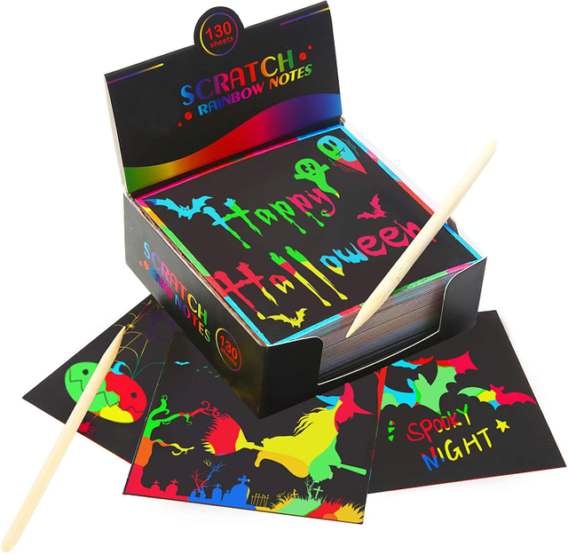 Scratch Off Rainbow Notes Scratch Art Paper for Kids