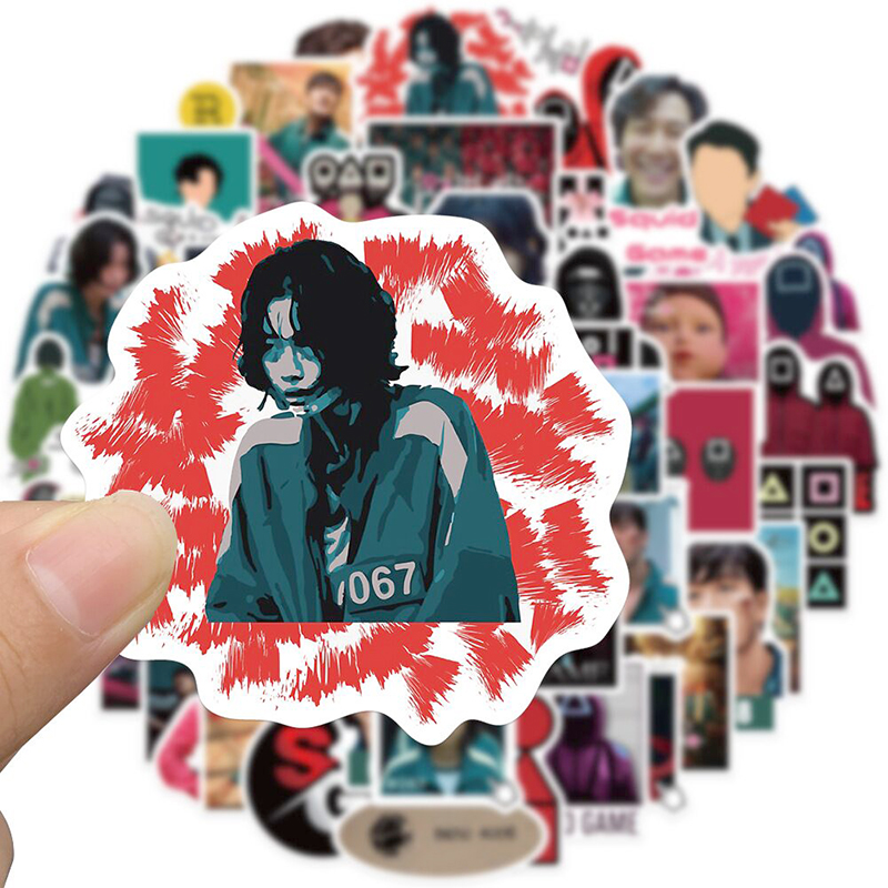 Thriller TV Squid Game Round Six Graffiti Stickers For Notebook Motorcycle