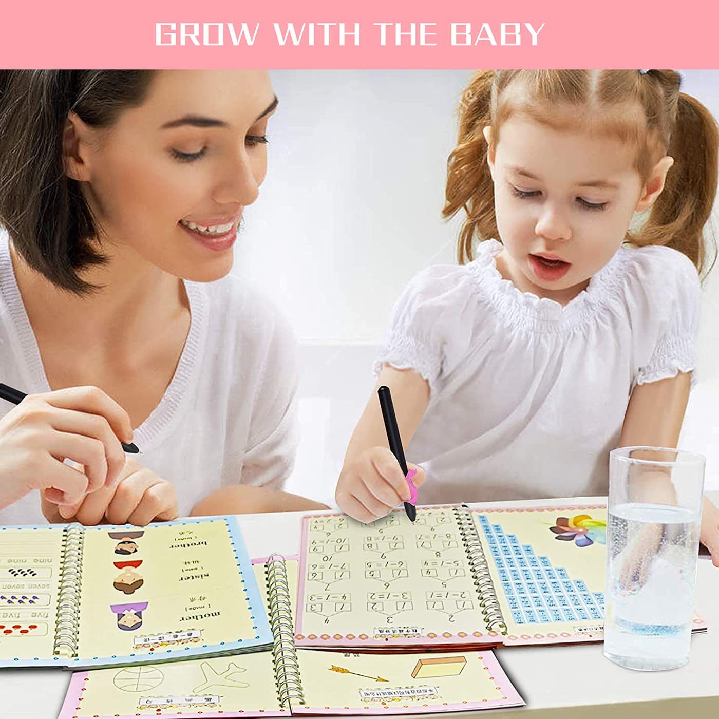 Magic Practice Copybook Reusable for Kids Alphabet Drawing Math Practical Writing