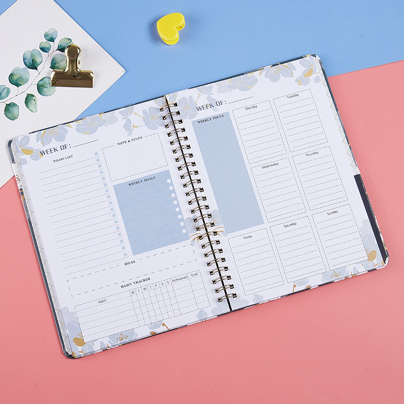 2022 Daily Planner Academic Weekly Monthly Planner Journal Spiral Notebook