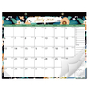 Floral Design Monthly Wall Calendar from Jul. 2025 - Dec. 2026 with Corner Protectors & Large Ruled Blocks