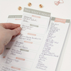 Weekly Meal Planning Pad with Grocery List 60 Sheets Tear-Off Menu Planner, Hardcover Paper Cover Personal Organizer
