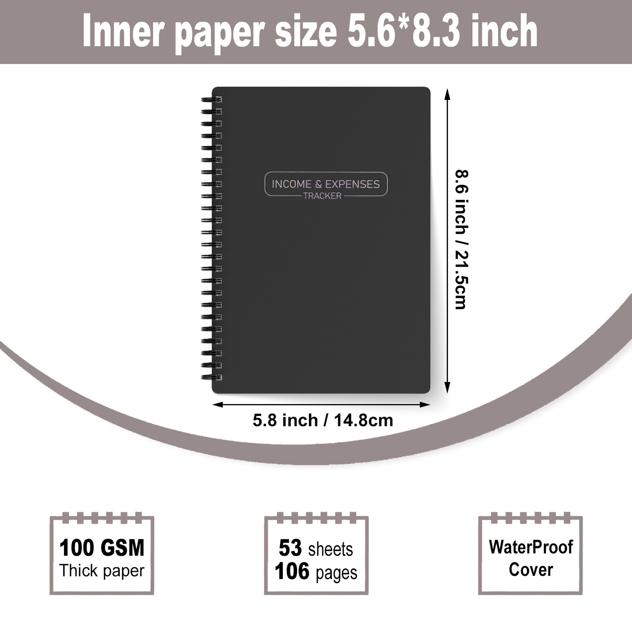 Income And Expense Tracker Notebook For Better Money Management - Bookkeeping Record Book