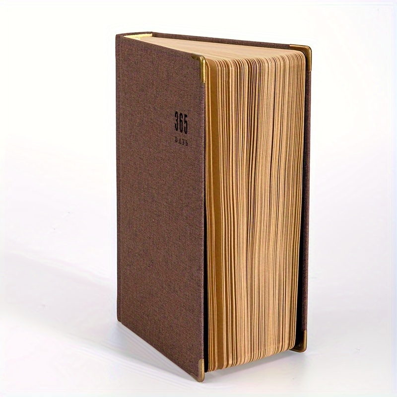 365 Days Annual Plan Notebook with Cloth Cover And Blank Inner Pages for Planning Work, Study, And Recording Daily Life