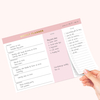2021 Pink Gold 7''*10'' Size Weekly Planner Pad with Tear Off To Do List Custom Notepad Checklist Note Pad 