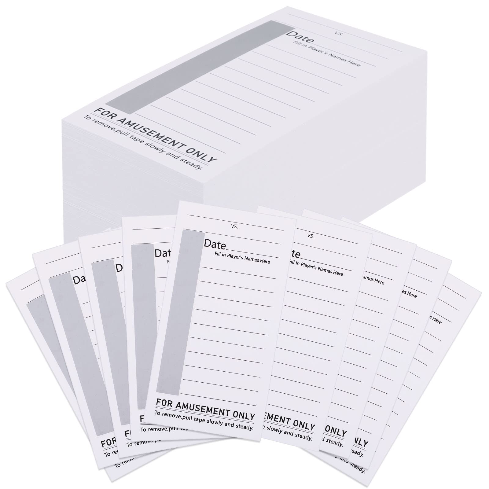 100 No-Repeat Baseball Boxing Soccer Football Strip Cards Playing Scratch Off Cards for Super Football Party Favor