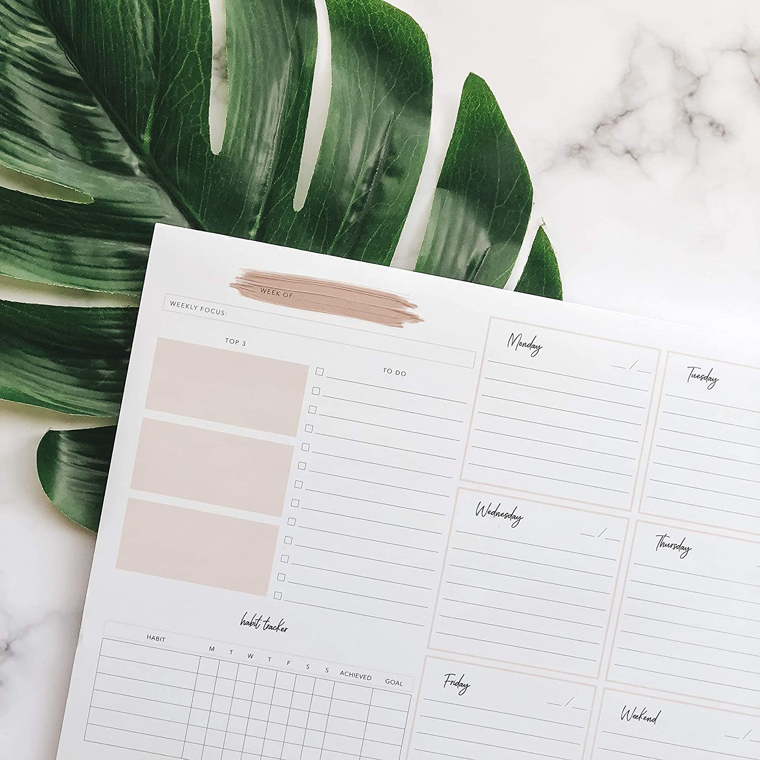 Weekly Planner Pad for Productivity Notepads