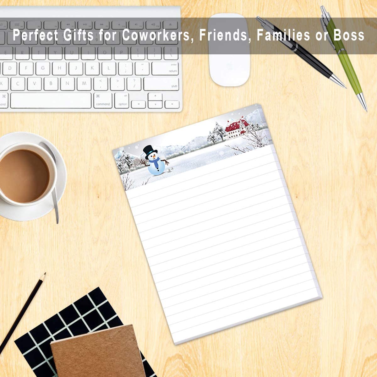Custom Made Winter Notepads Tear Off Holiday Notepads Paper for Christmas Home School And Office