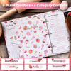Recipe Binder Custom Book 3 Ring Organizer Holder Full Page Recipe Book Binder with Recipe Cards Gift for Birthday Mother\'s Day